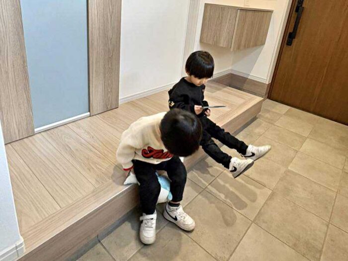 新築工事 注文住宅 上がり框