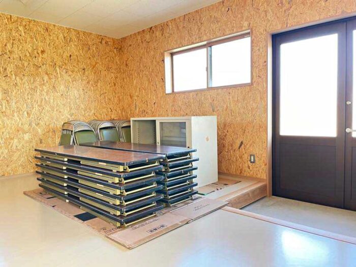 収納力の高い倉庫スペース整備