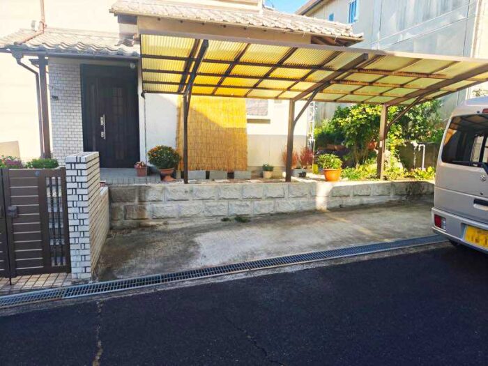 門扉を撤去してスロープを新設